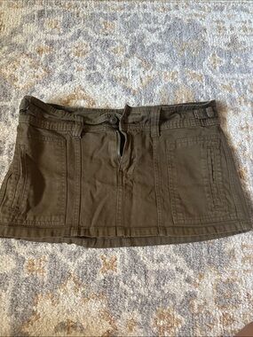 Brandy Melville Classic Olive Cargo Mini Skirt